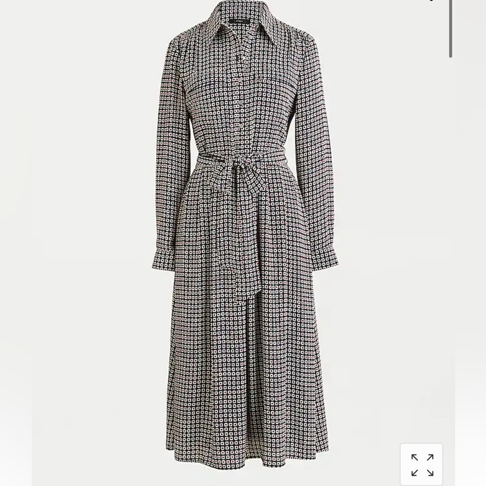 J. Crew button front dress in geometric print - Picture 1 of 5